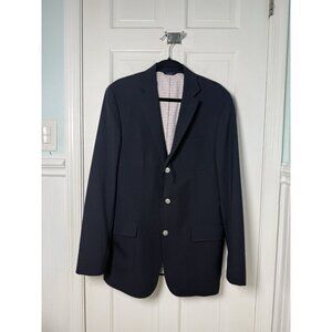Brooks Brothers Tessuto Marzotto Navy Blue Classic 3 Button Blazer 42L